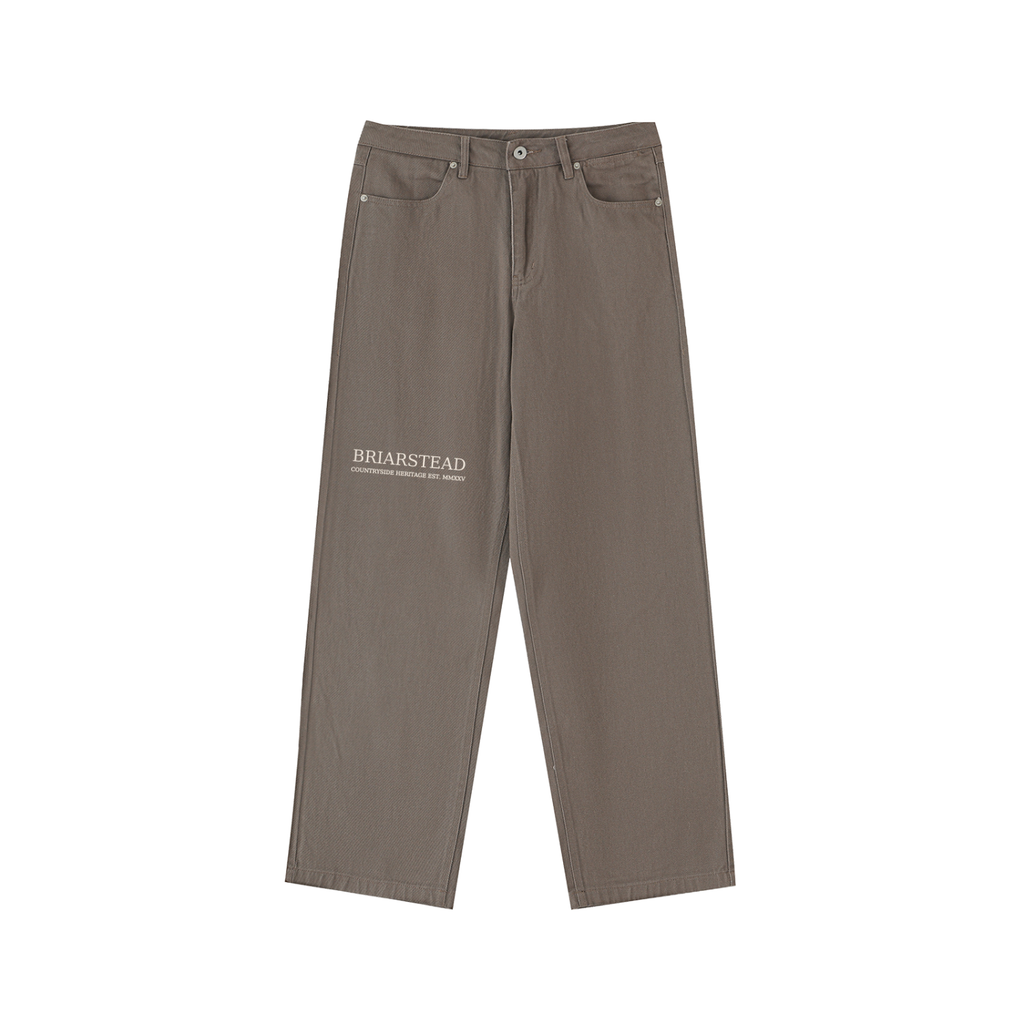 Heavyweight Cotton Straight-Leg Trousers