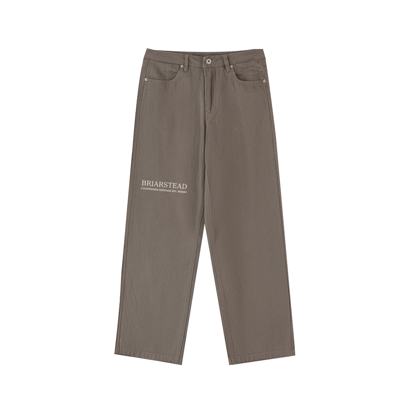 Heavyweight Cotton Straight-Leg Trousers