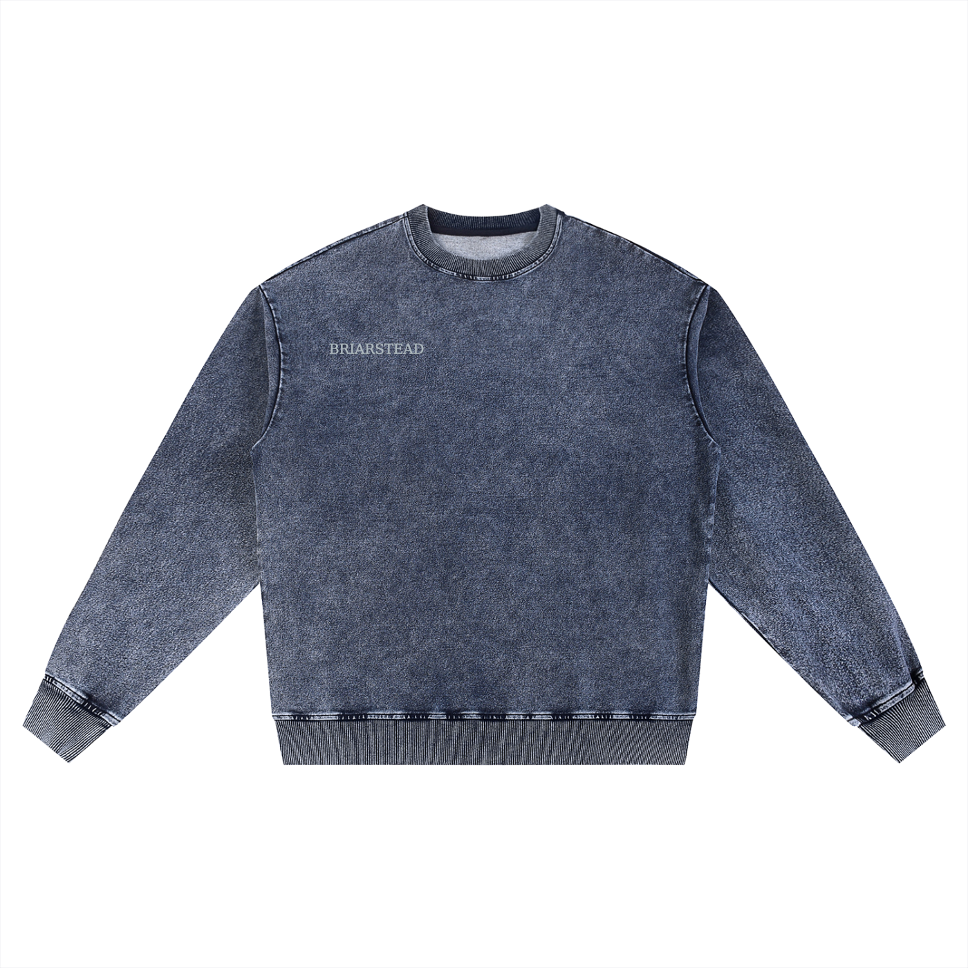 Snow Wash Oversized Crewneck Jumper