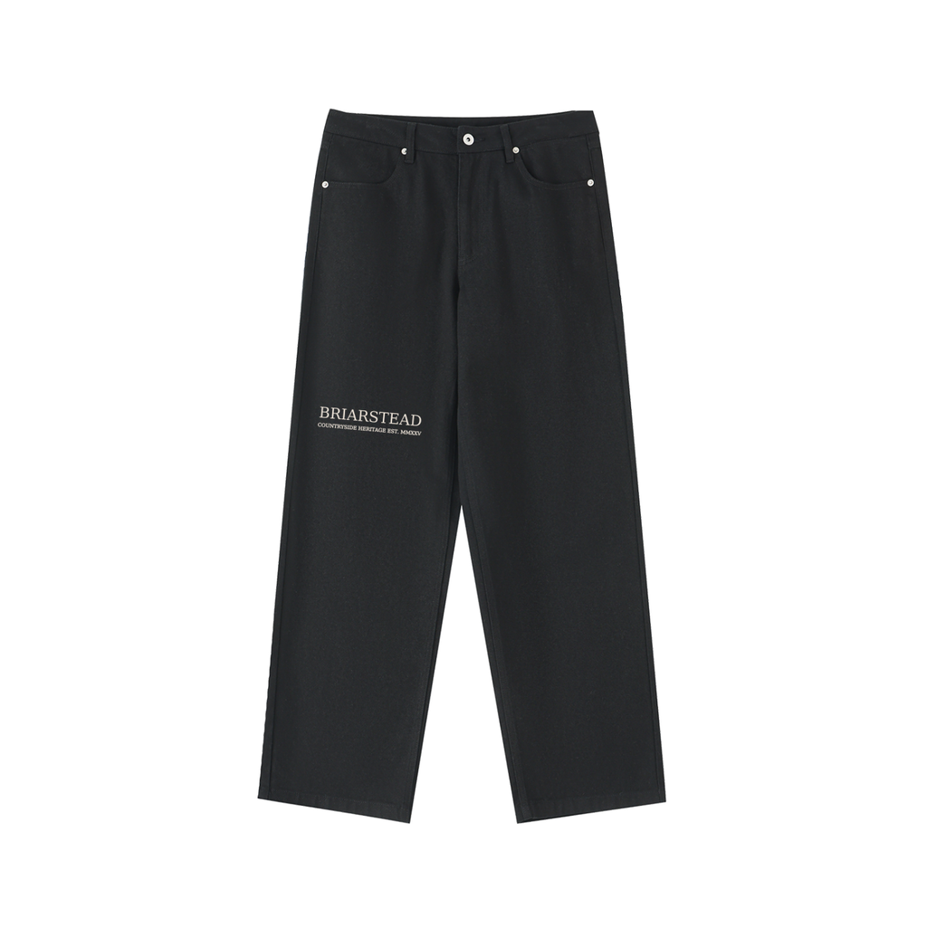 Heavyweight Cotton Straight-Leg Trousers
