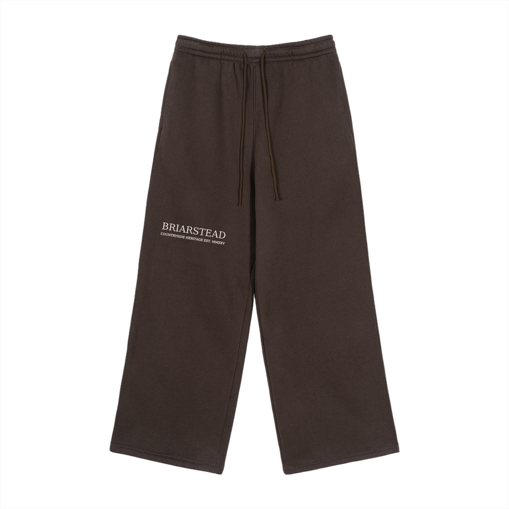 Fleece Drawstring Straight-Leg Tracksuit Bottoms