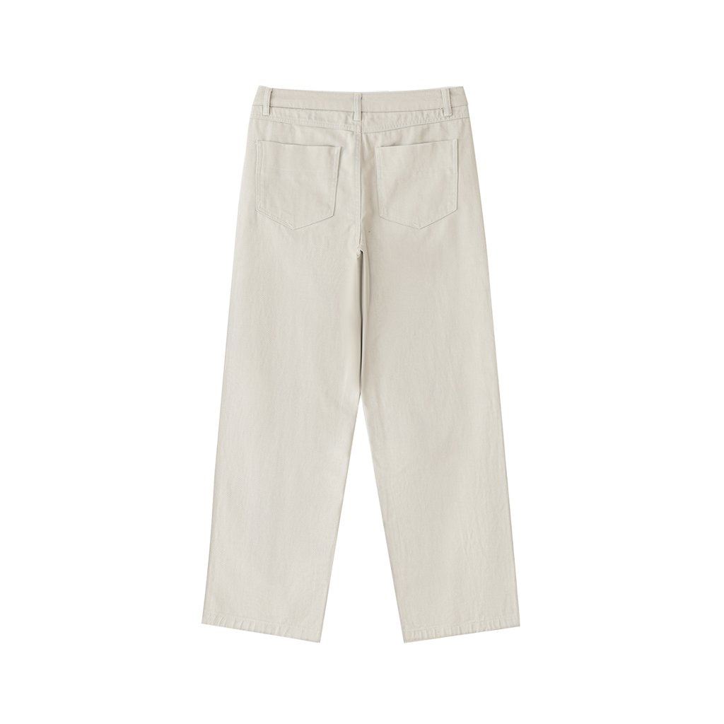 Heavyweight Cotton Straight-Leg Trousers