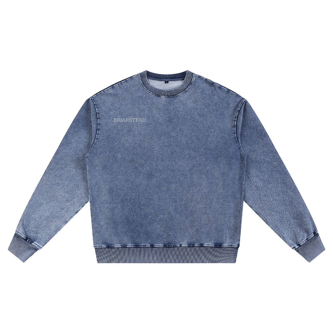 Snow Wash Oversized Crewneck Jumper