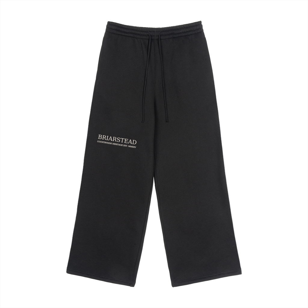 Fleece Drawstring Straight-Leg Tracksuit Bottoms