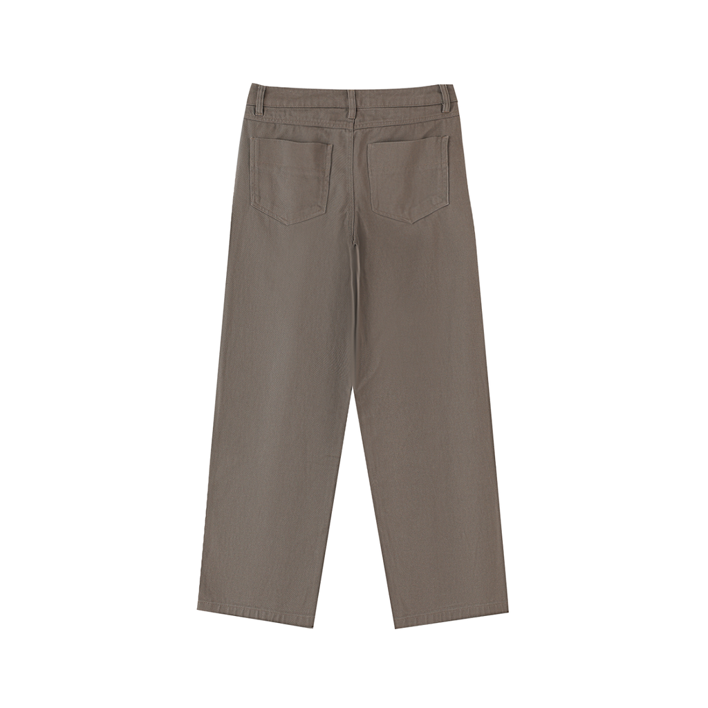 Heavyweight Cotton Straight-Leg Trousers
