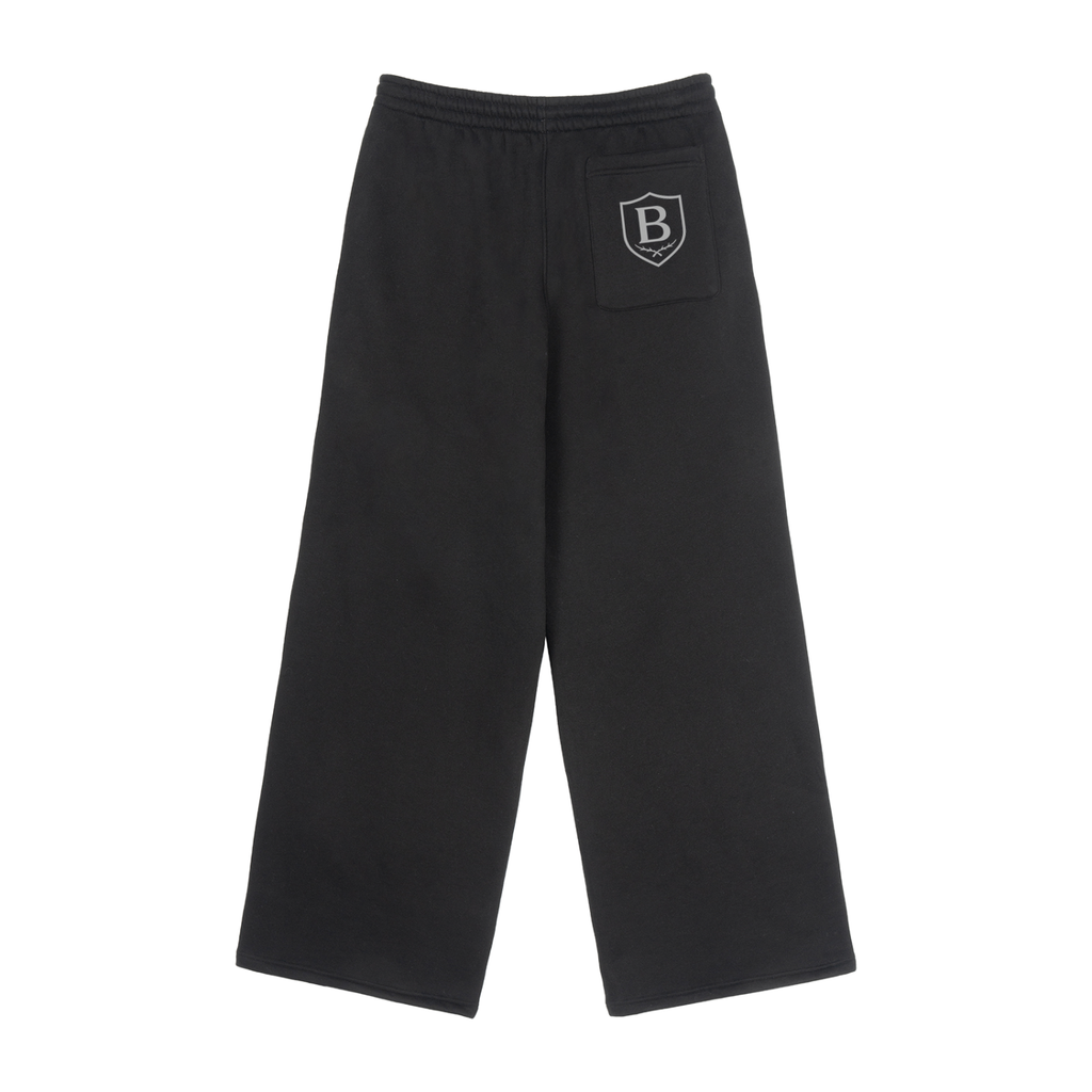 Fleece Drawstring Straight-Leg Tracksuit Bottoms