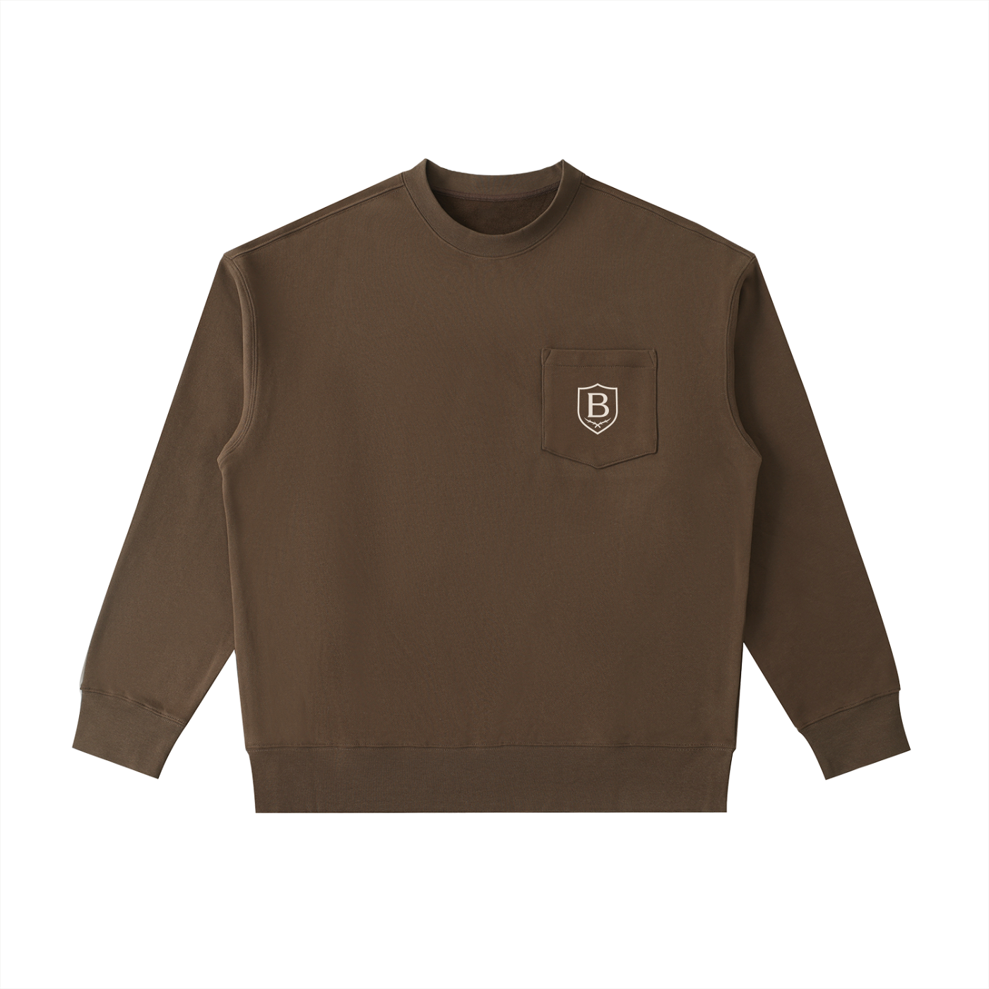 Heavyweight Patch Pocket Crewneck Jumper
