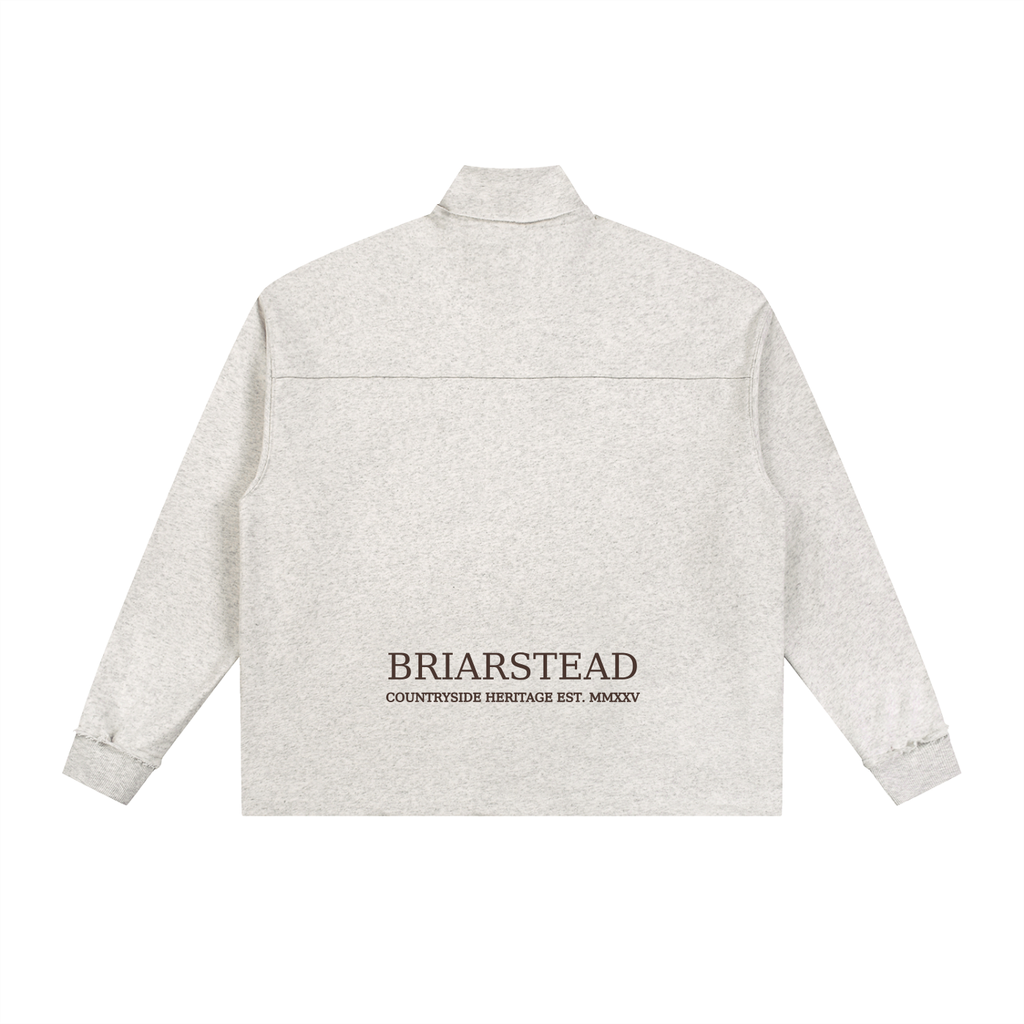 Half Zip Rolled Edge Fleece Jumper