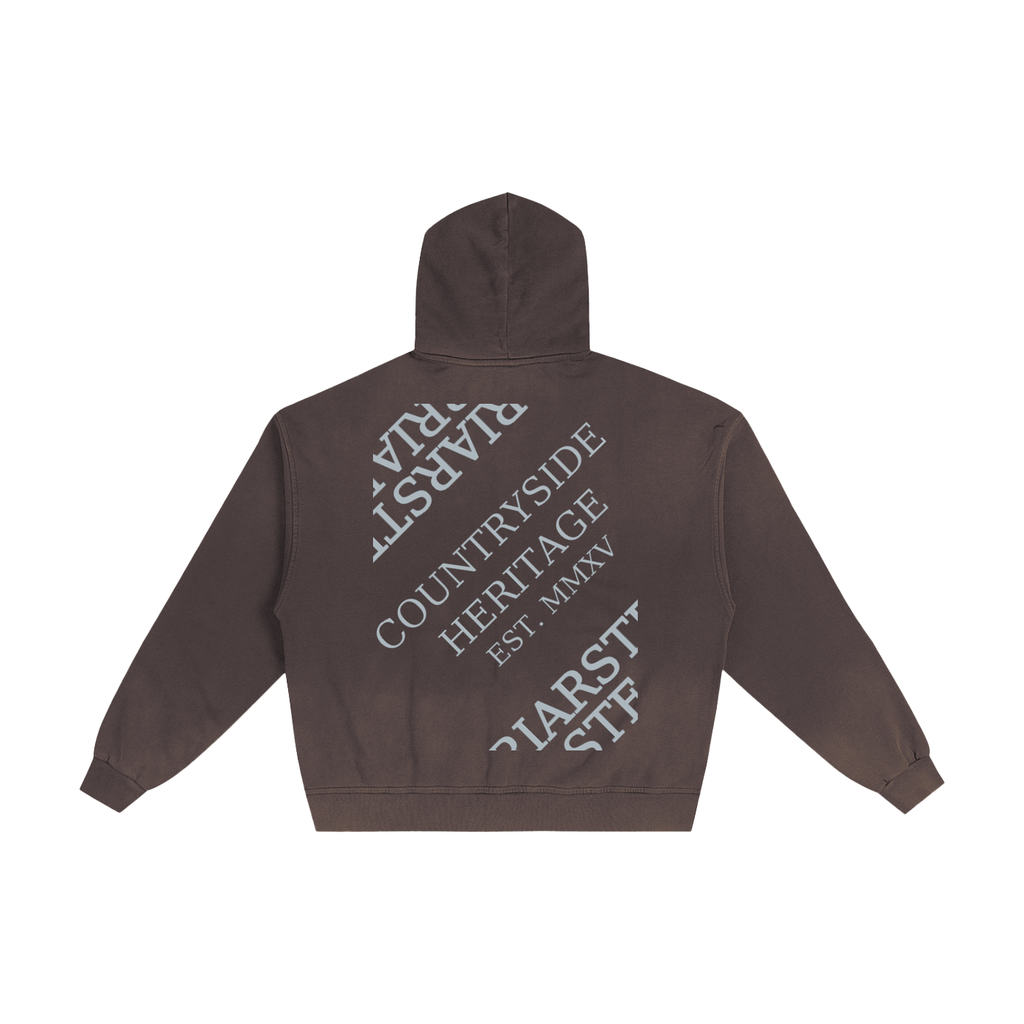 Hand-Frayed Sunfade Zip Hoodie