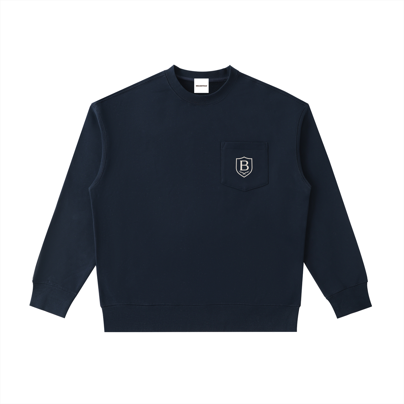 Heavyweight Patch Pocket Crewneck Jumper