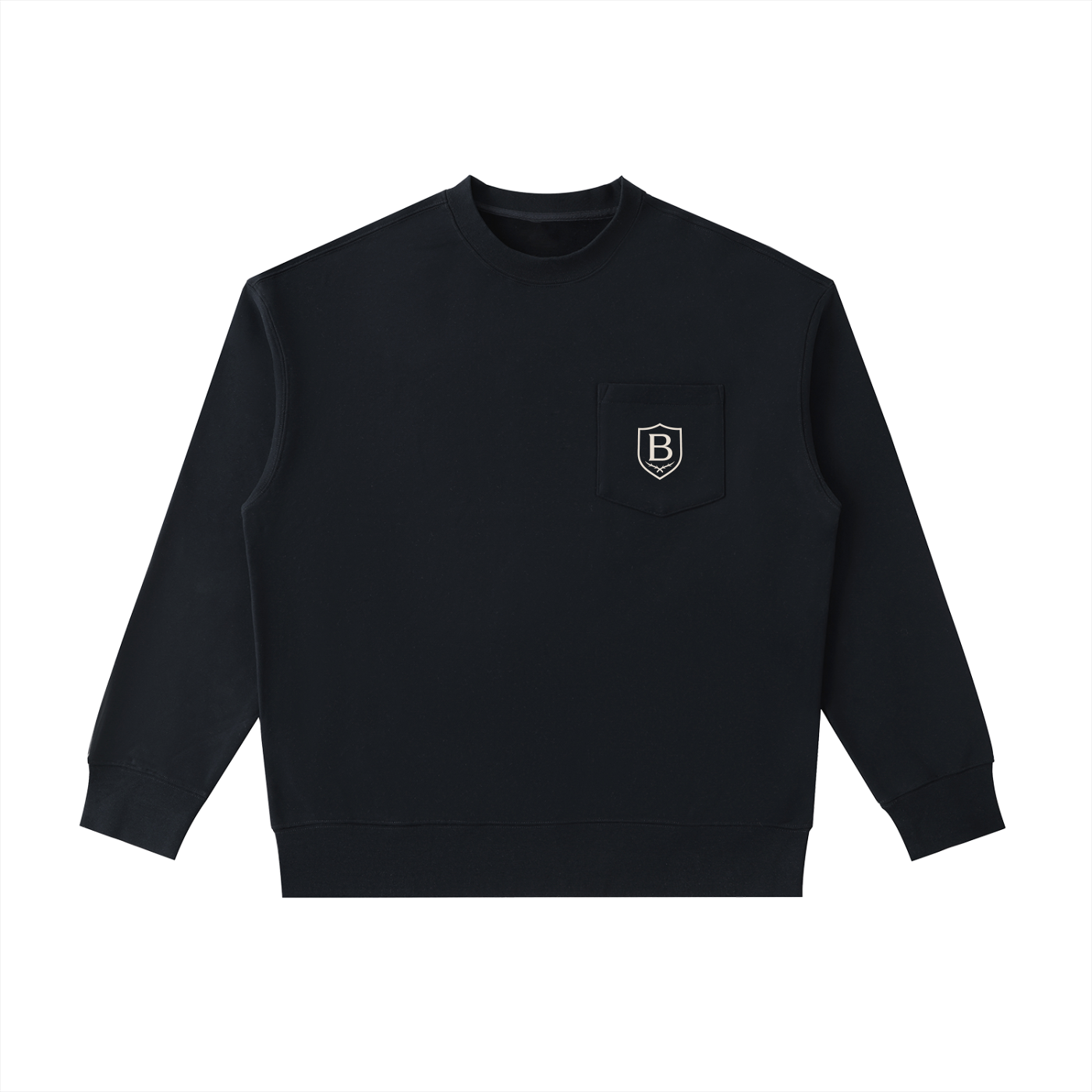 Heavyweight Patch Pocket Crewneck Jumper