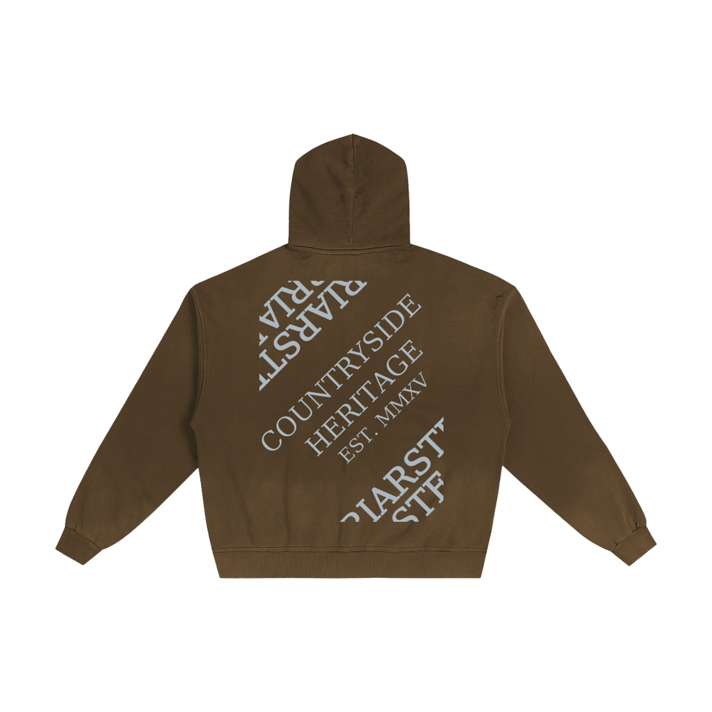 Hand-Frayed Sunfade Zip Hoodie