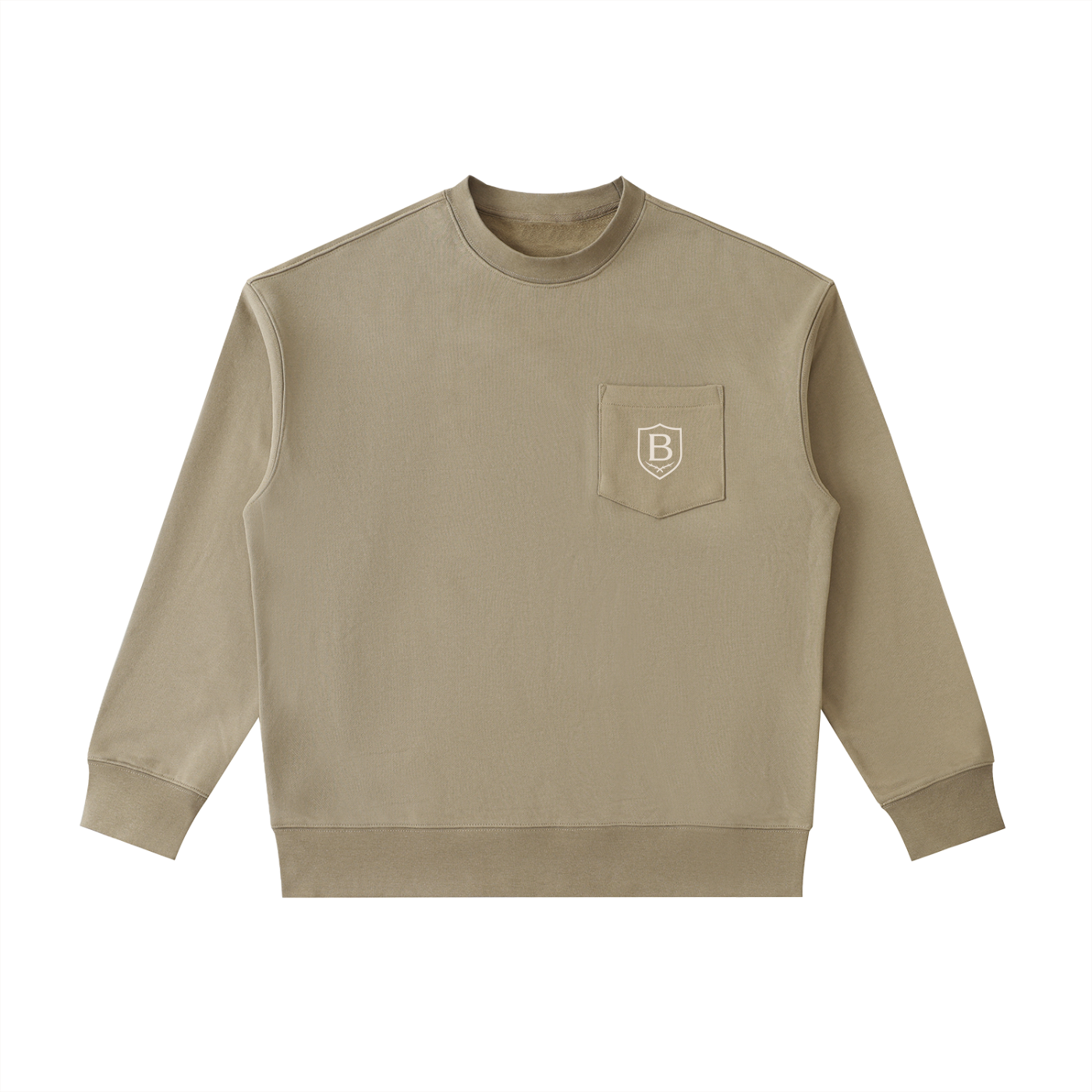 Heavyweight Patch Pocket Crewneck Jumper