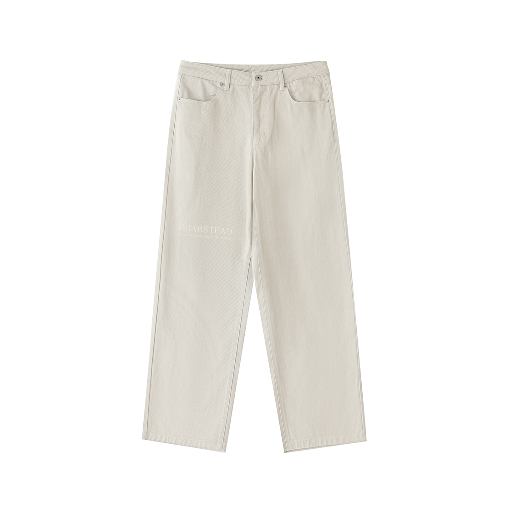Heavyweight Cotton Straight-Leg Trousers