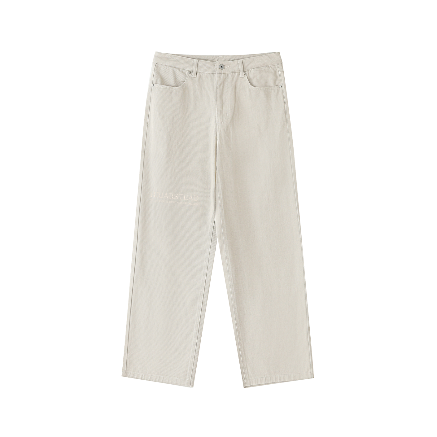 Heavyweight Cotton Straight-Leg Trousers
