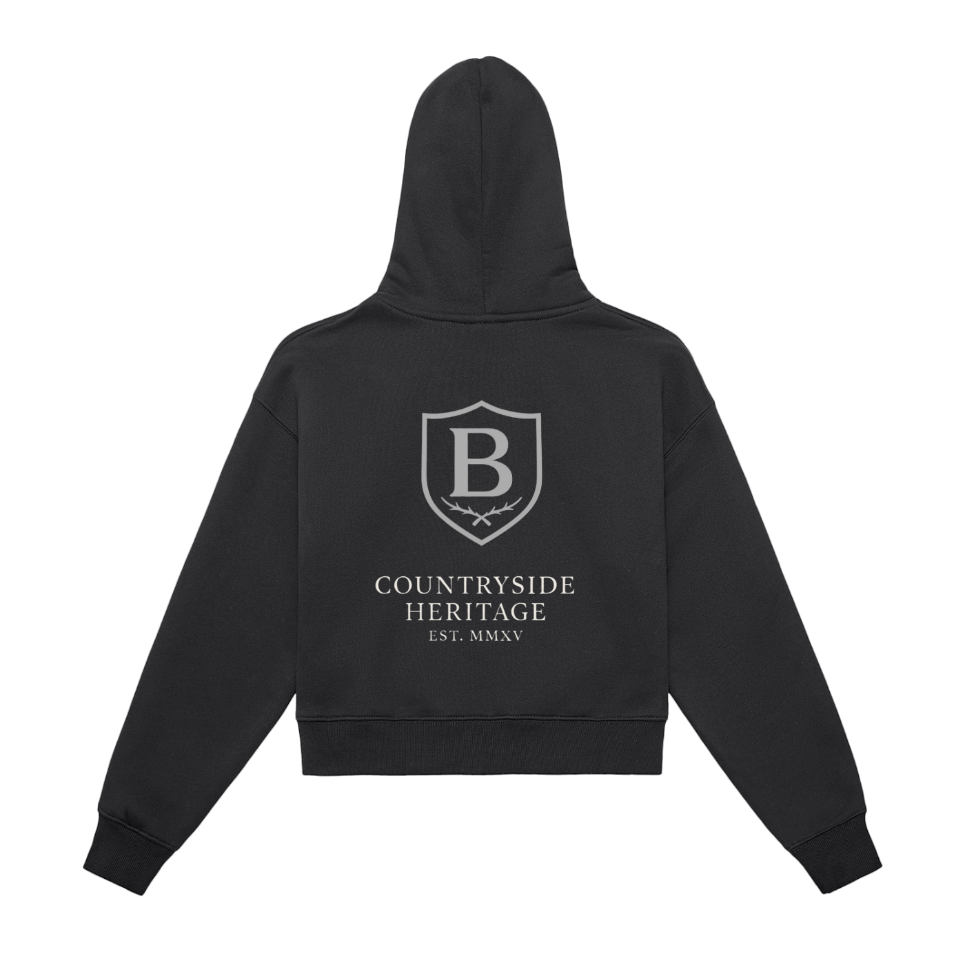 Fleeced Zip Up Cropped Hoodie