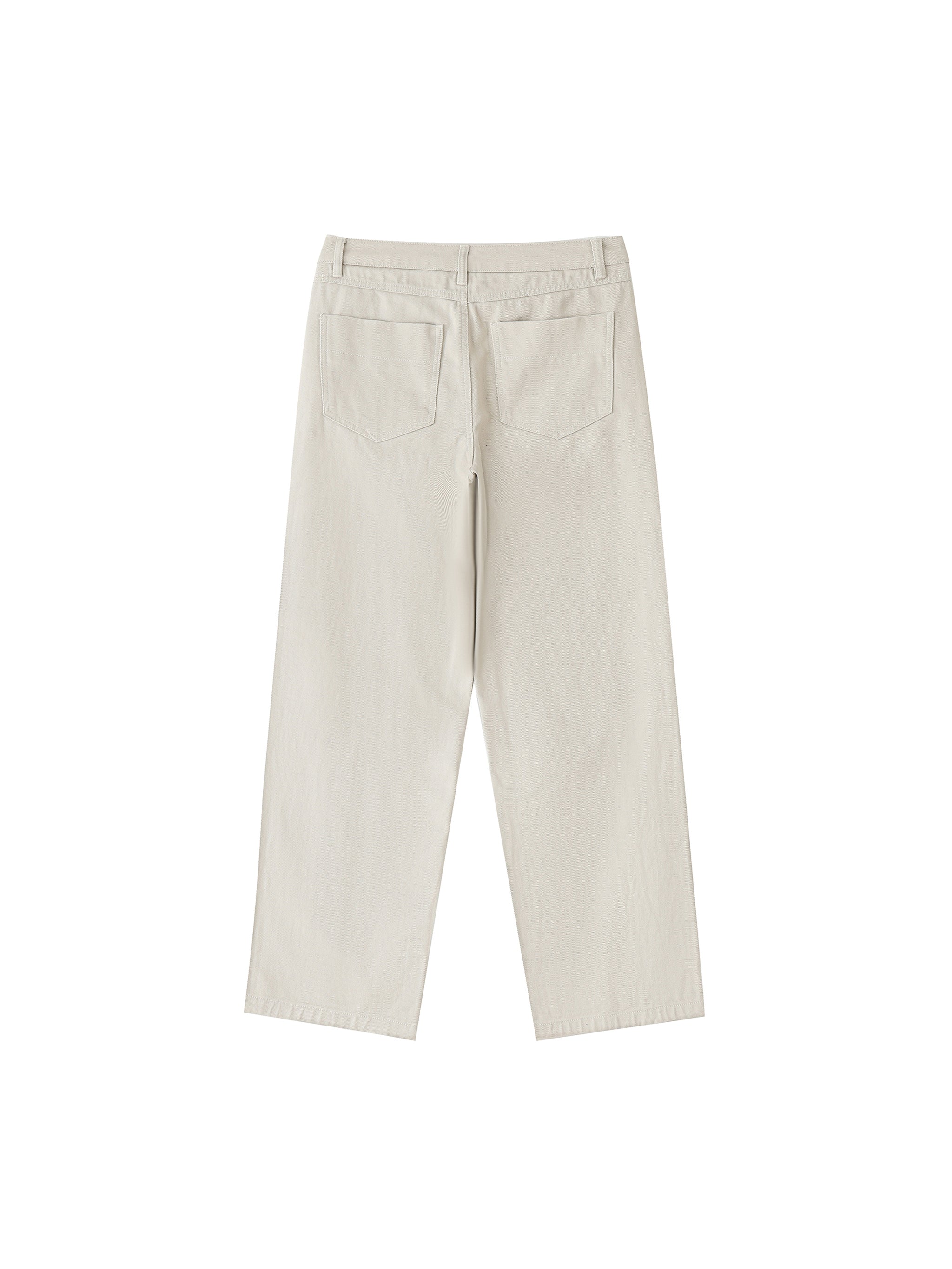 Heavyweight Cotton Straight-Leg Trousers